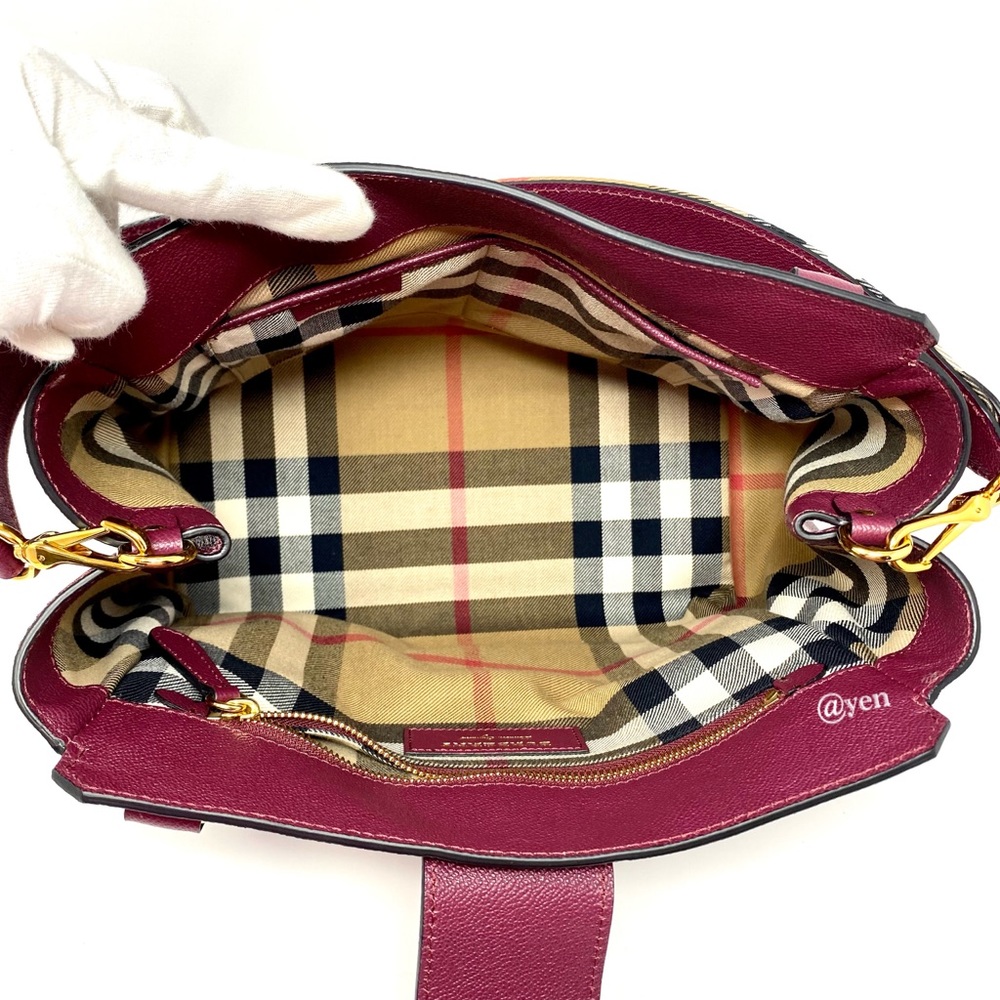 Burberry medium soft grain buckle satchel / shoulder bag - Picture 9 of 14